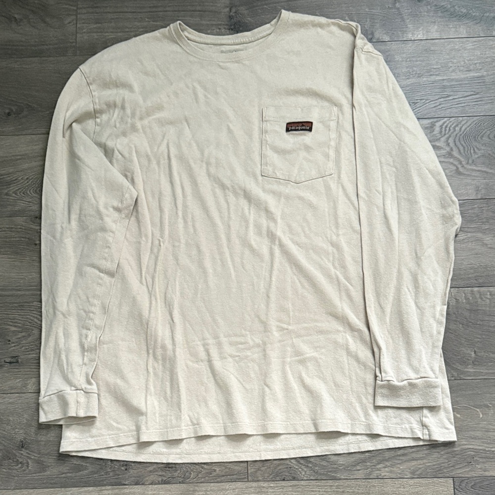 Men's Cream Long Sleeve Shirt
